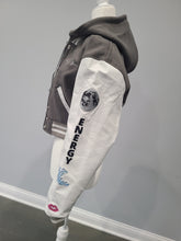 Load image into Gallery viewer, Hooded Goddess Energy Cropped Jacket - Grey
